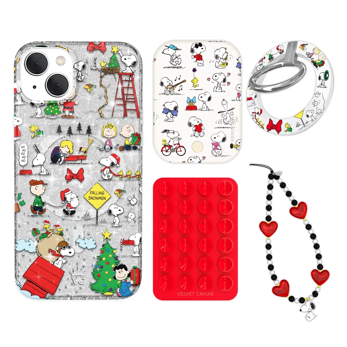 Snoopy Christmas Glitter iPhone Bundle Set - Grip - Image 5