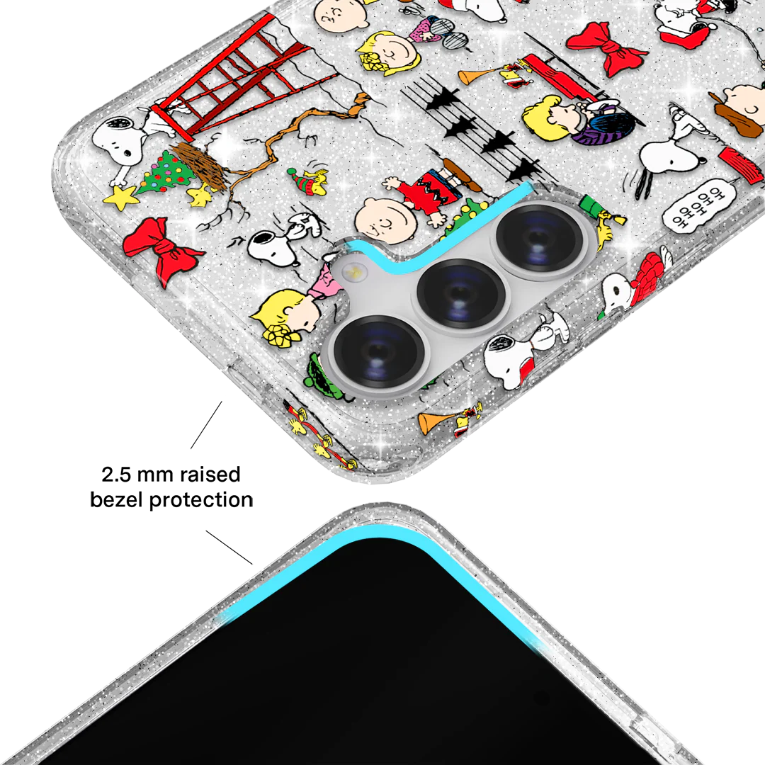 Snoopy Christmas Glitter Samsung Case - Image 3