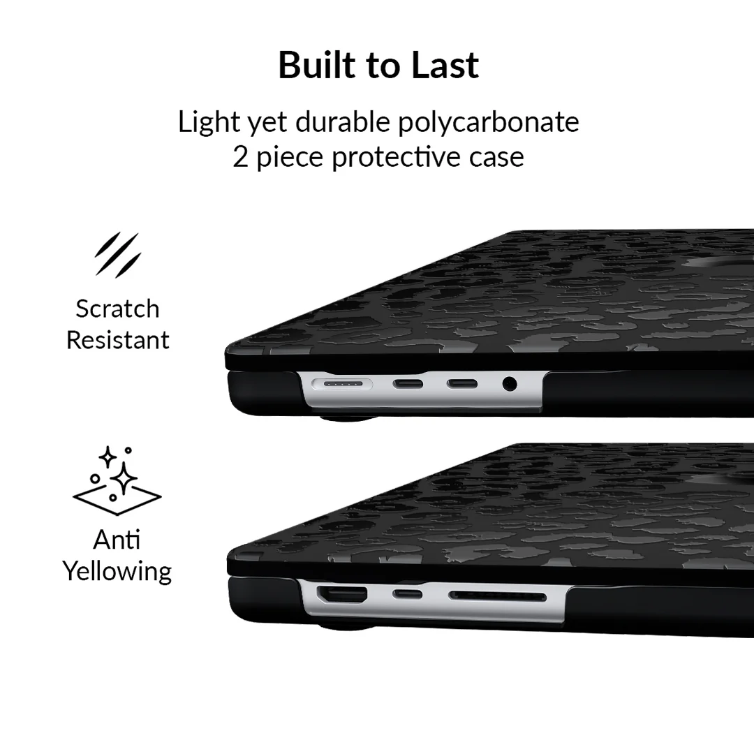 Black Leopard MacBook Case - Image 16