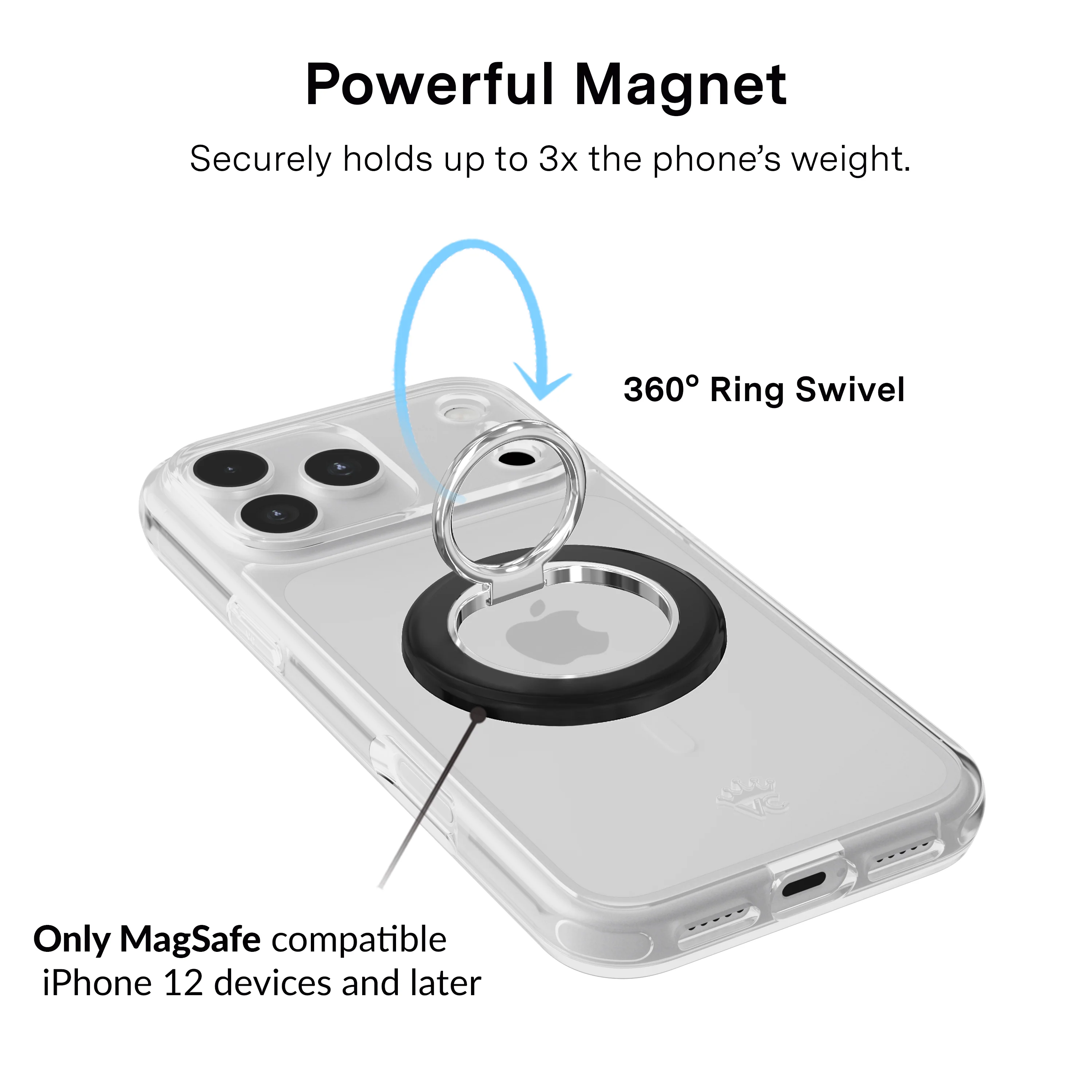 Black MagSafe Grip Ring - Image 3