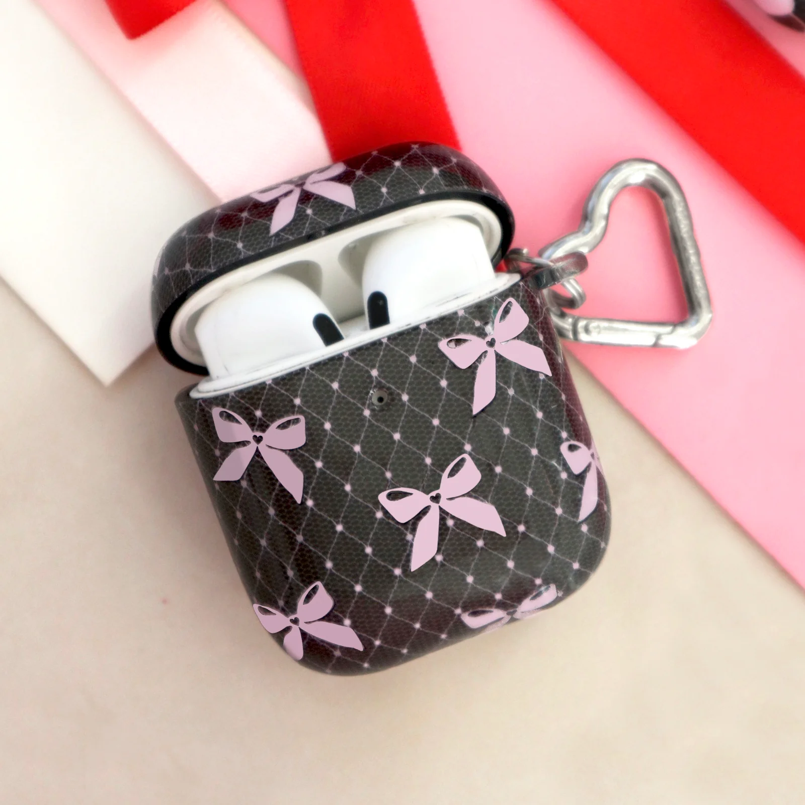 Lacy Pink Bows AirPod Case - Image 17