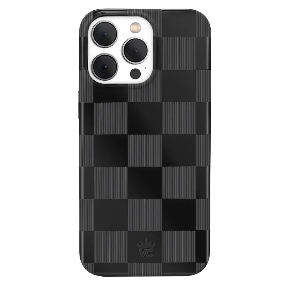 Noir Vibe Checkered iPhone Case