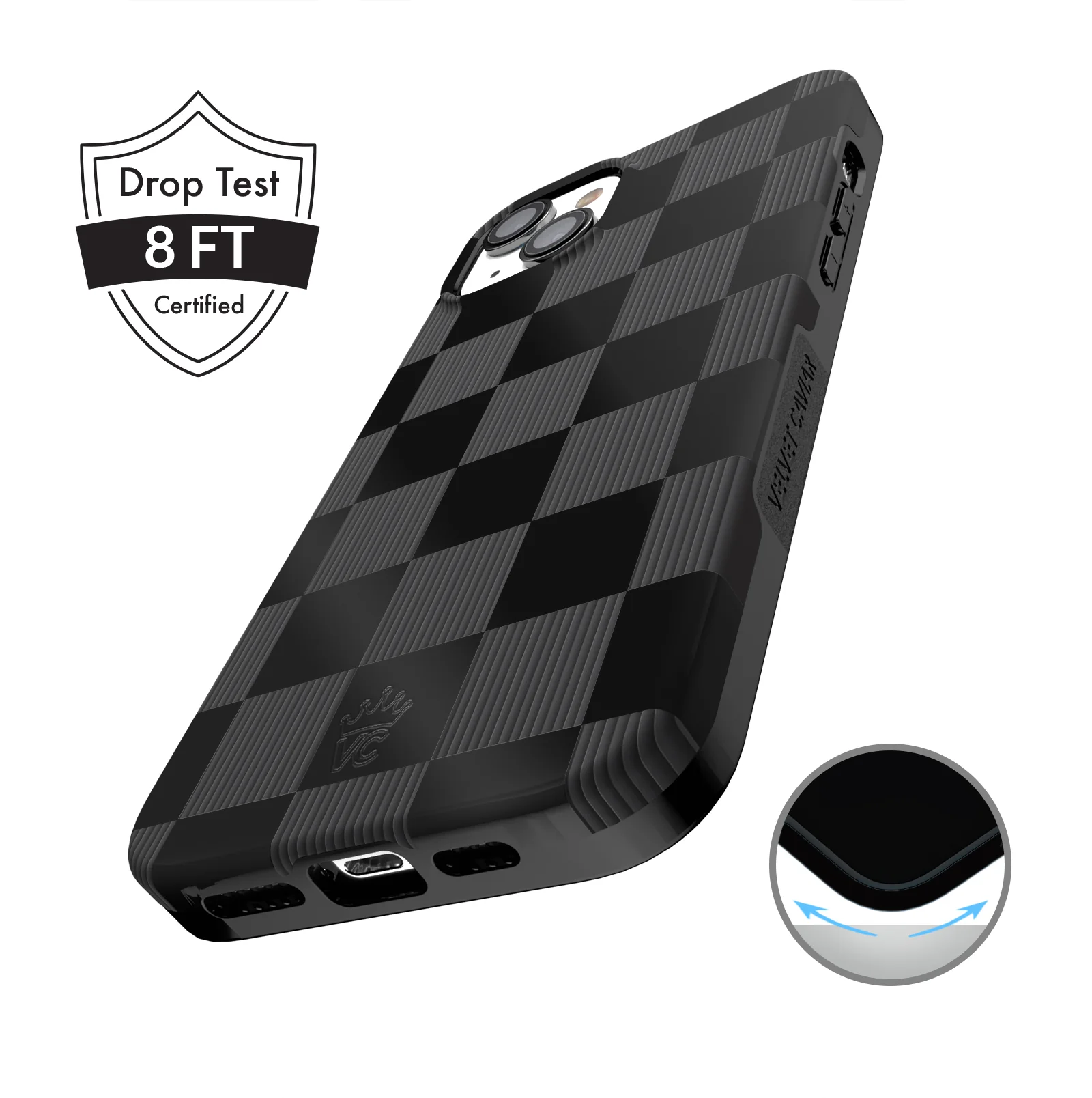Noir Vibe Checkered iPhone Case - Image 29