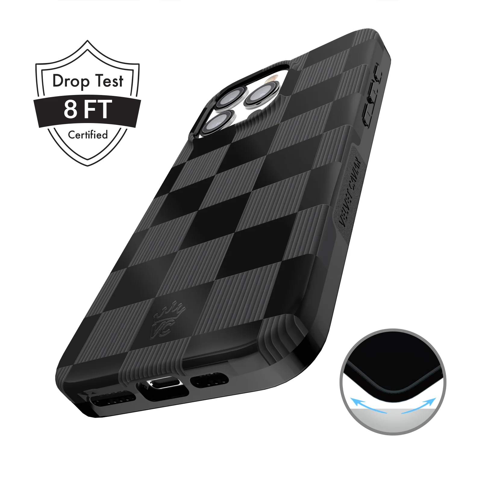 Noir Vibe Checkered iPhone Case - Image 39