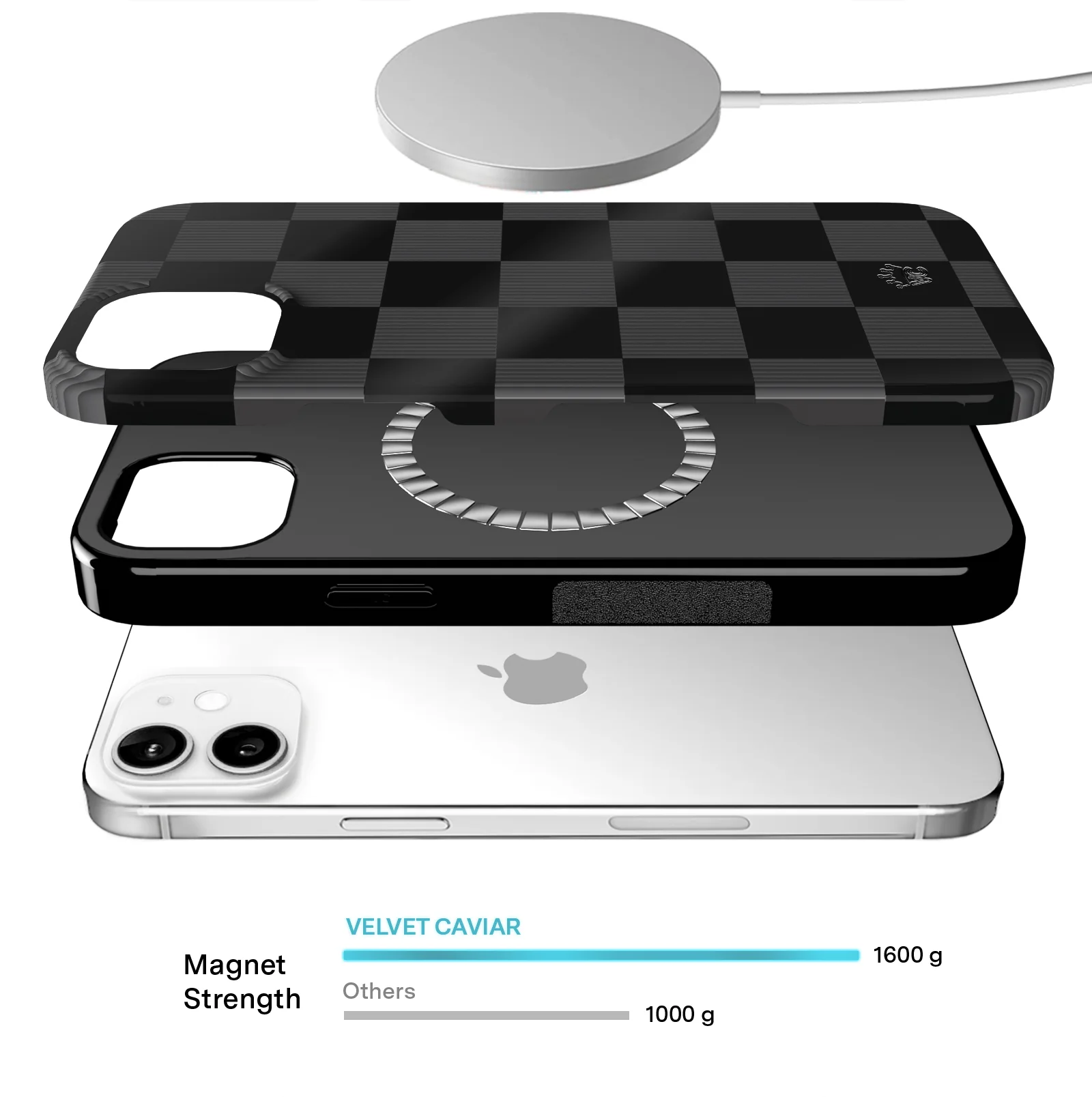 Noir Vibe Checkered iPhone Case - Image 63