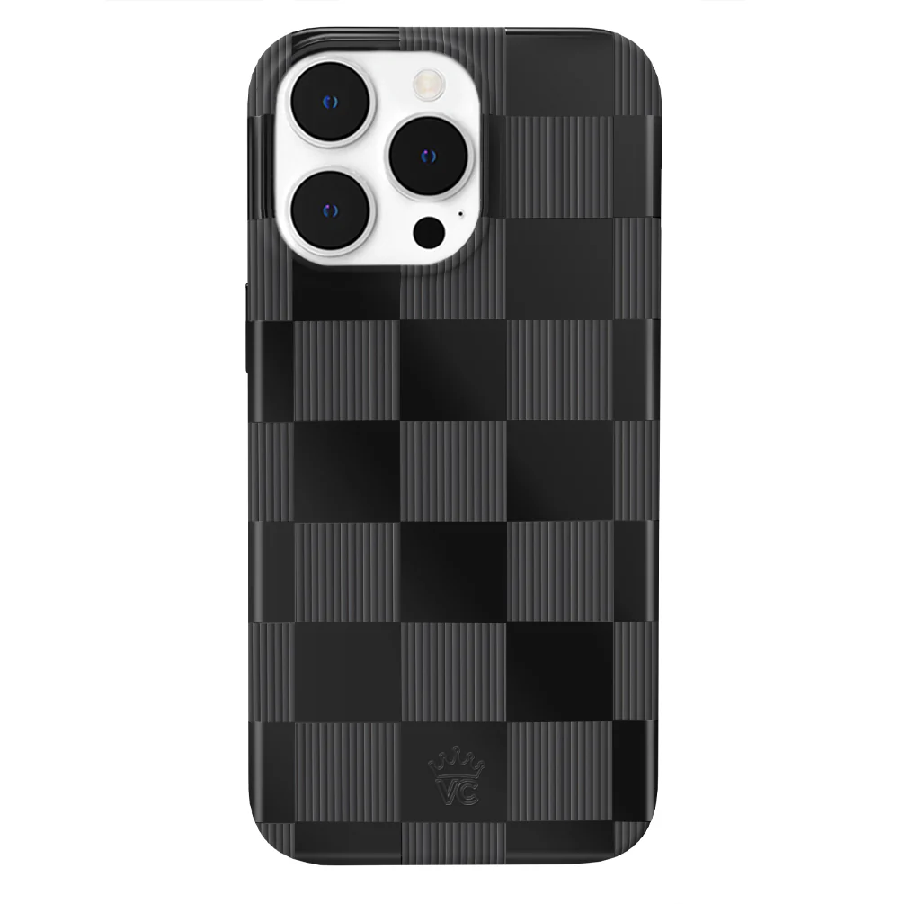 Noir Vibe Checkered iPhone Case - Image 71