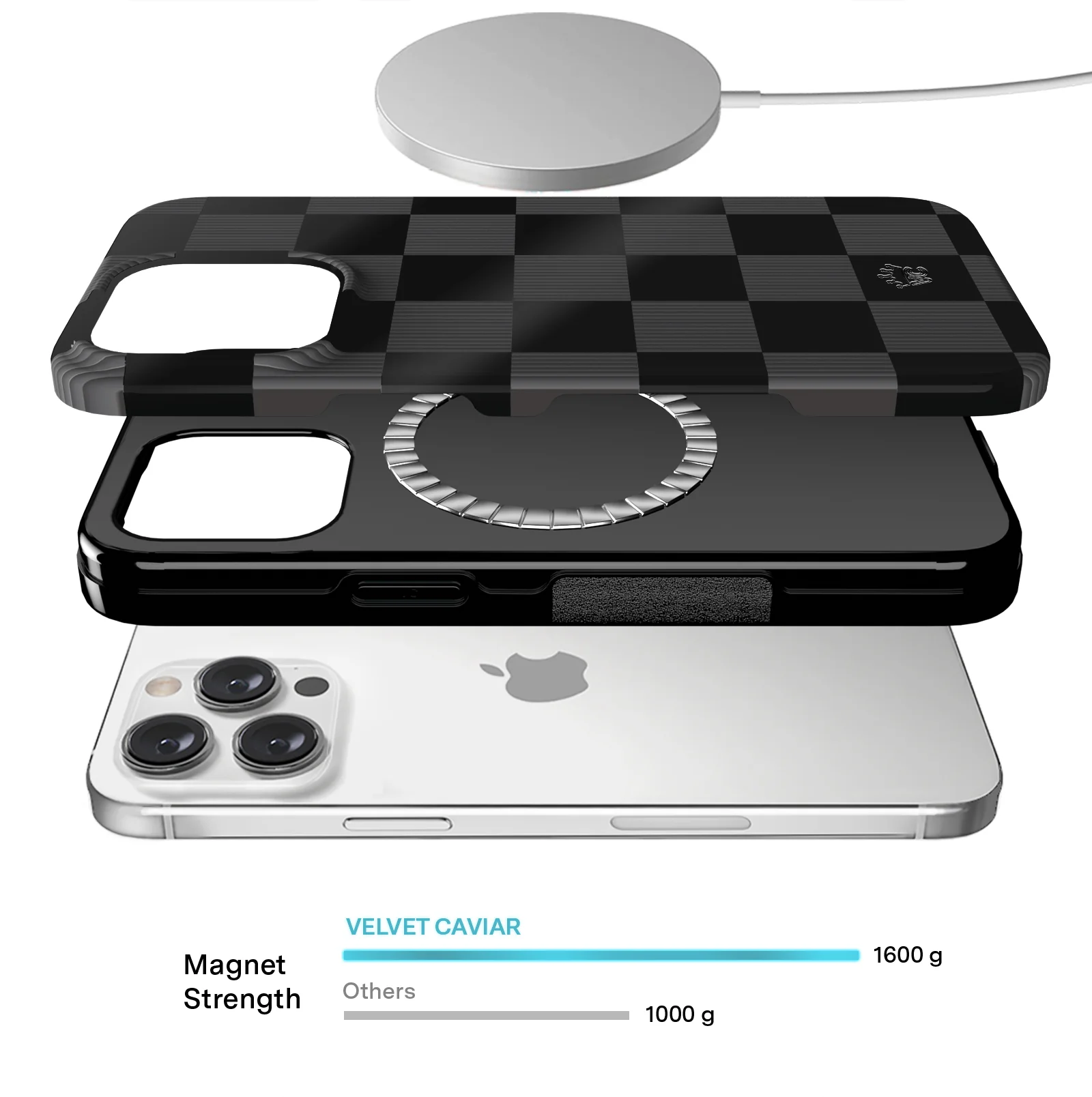 Noir Vibe Checkered iPhone Case - Image 73