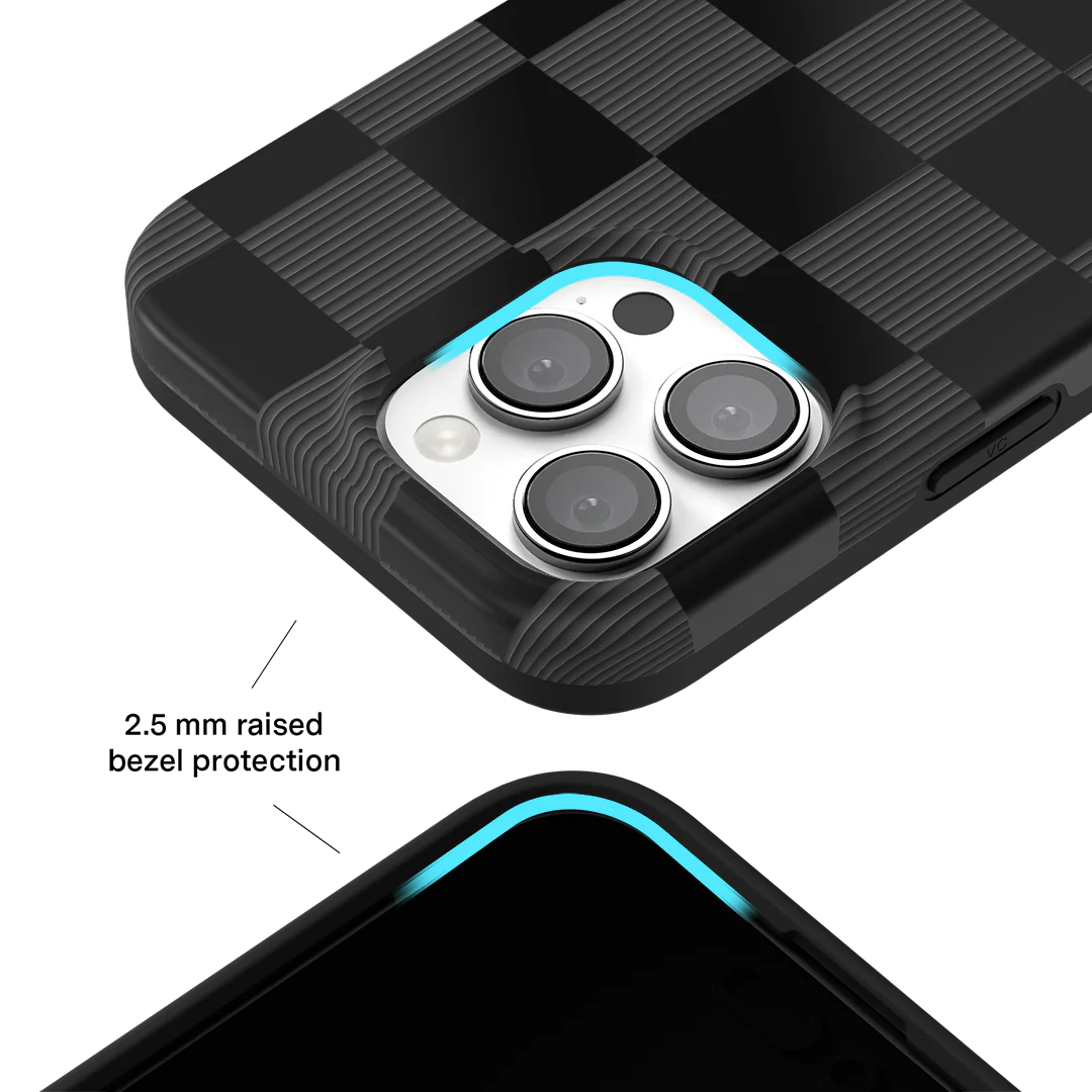 Noir Vibe Checkered iPhone Case - Image 82