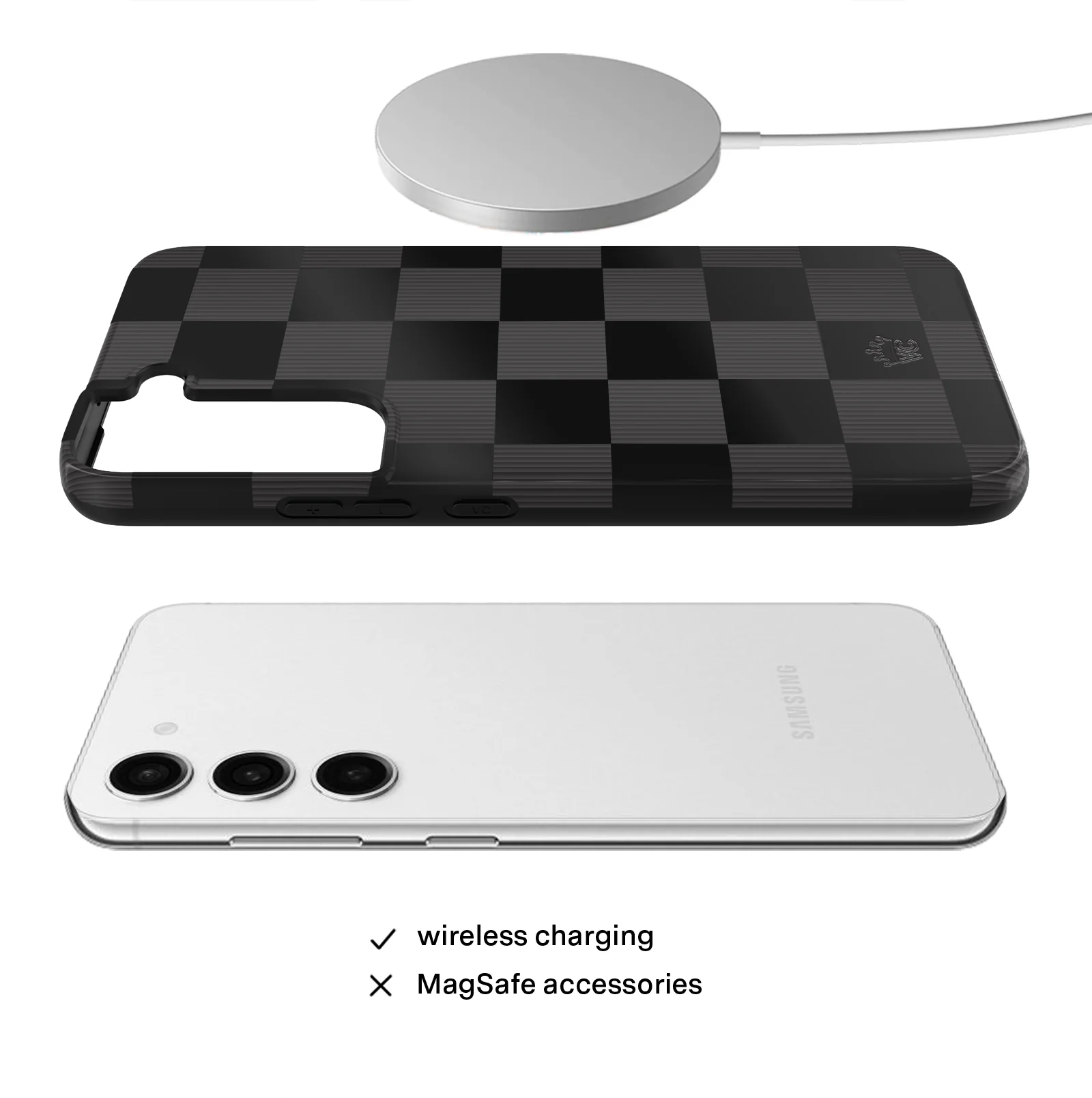 Noir Vibe Checkered Samsung Case - Image 52