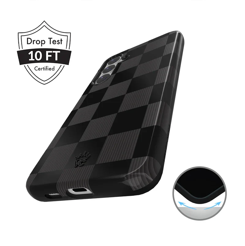Noir Vibe Checkered Samsung Case - Image 8