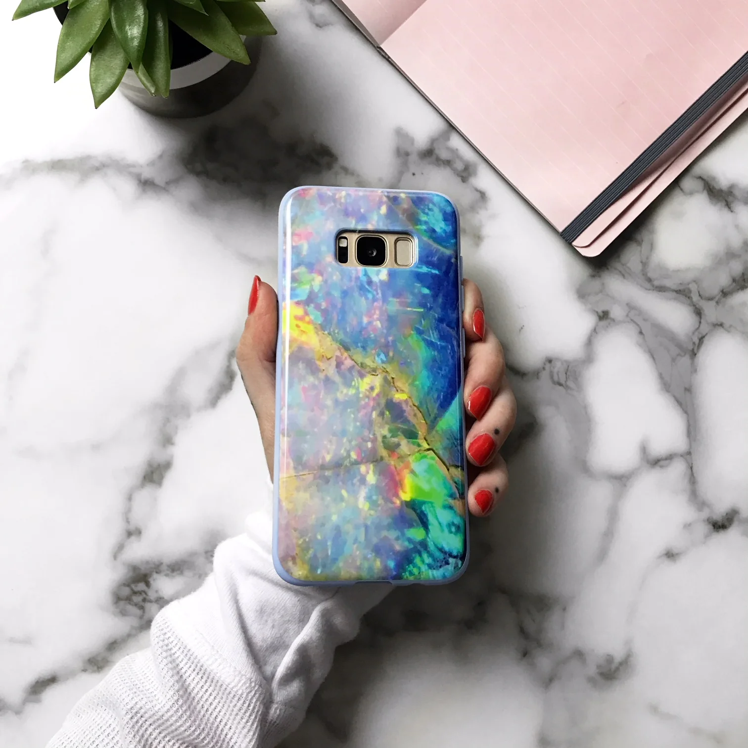 Blue Opal Samsung Galaxy Case - Image 10