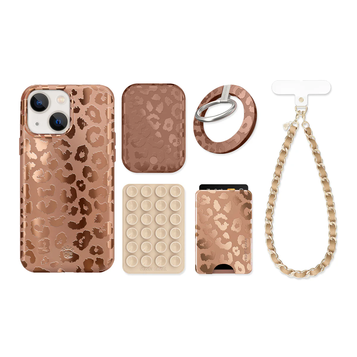 Bronze Chrome Leopard iPhone Bundle Set - Image 13