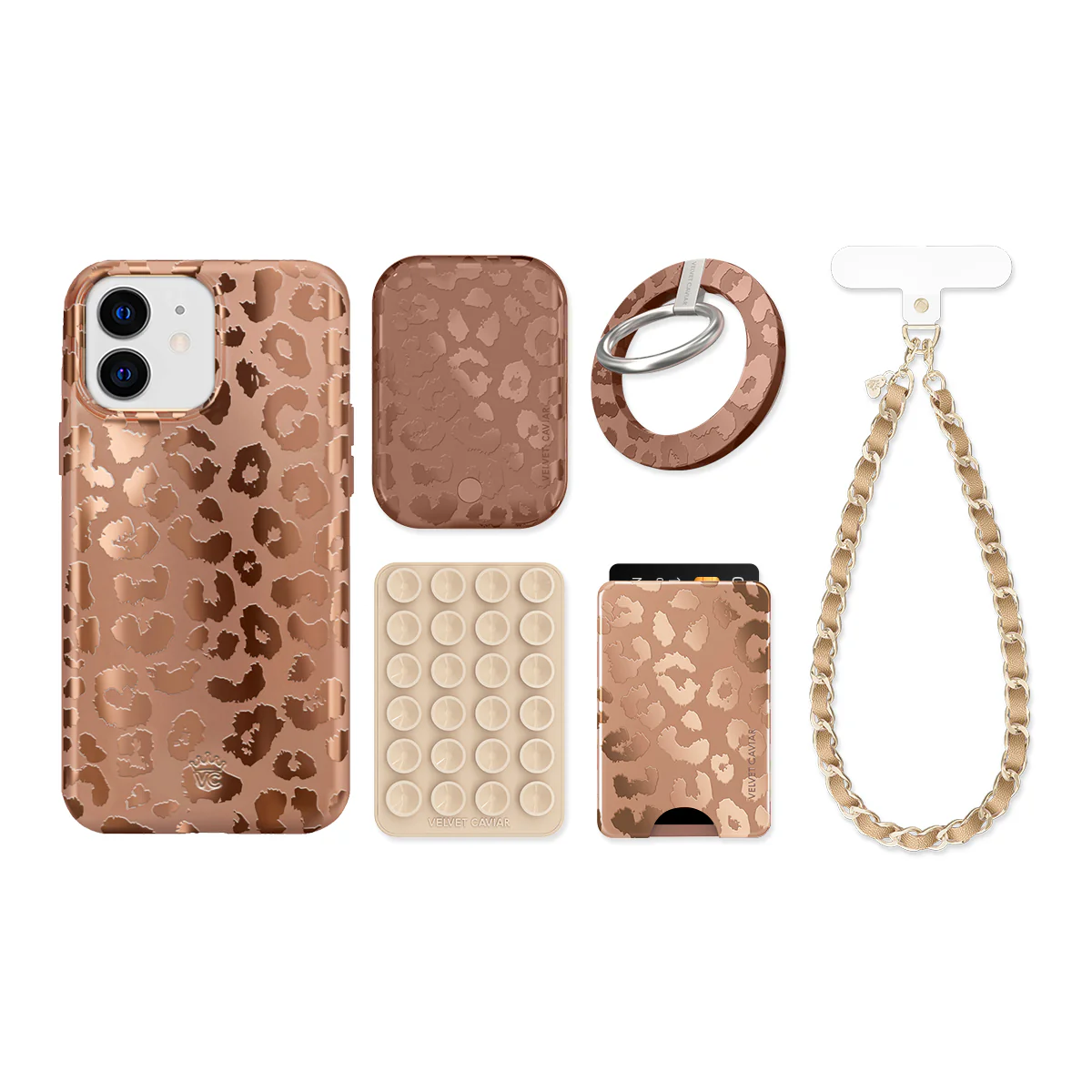 Bronze Chrome Leopard iPhone Bundle Set - Image 17