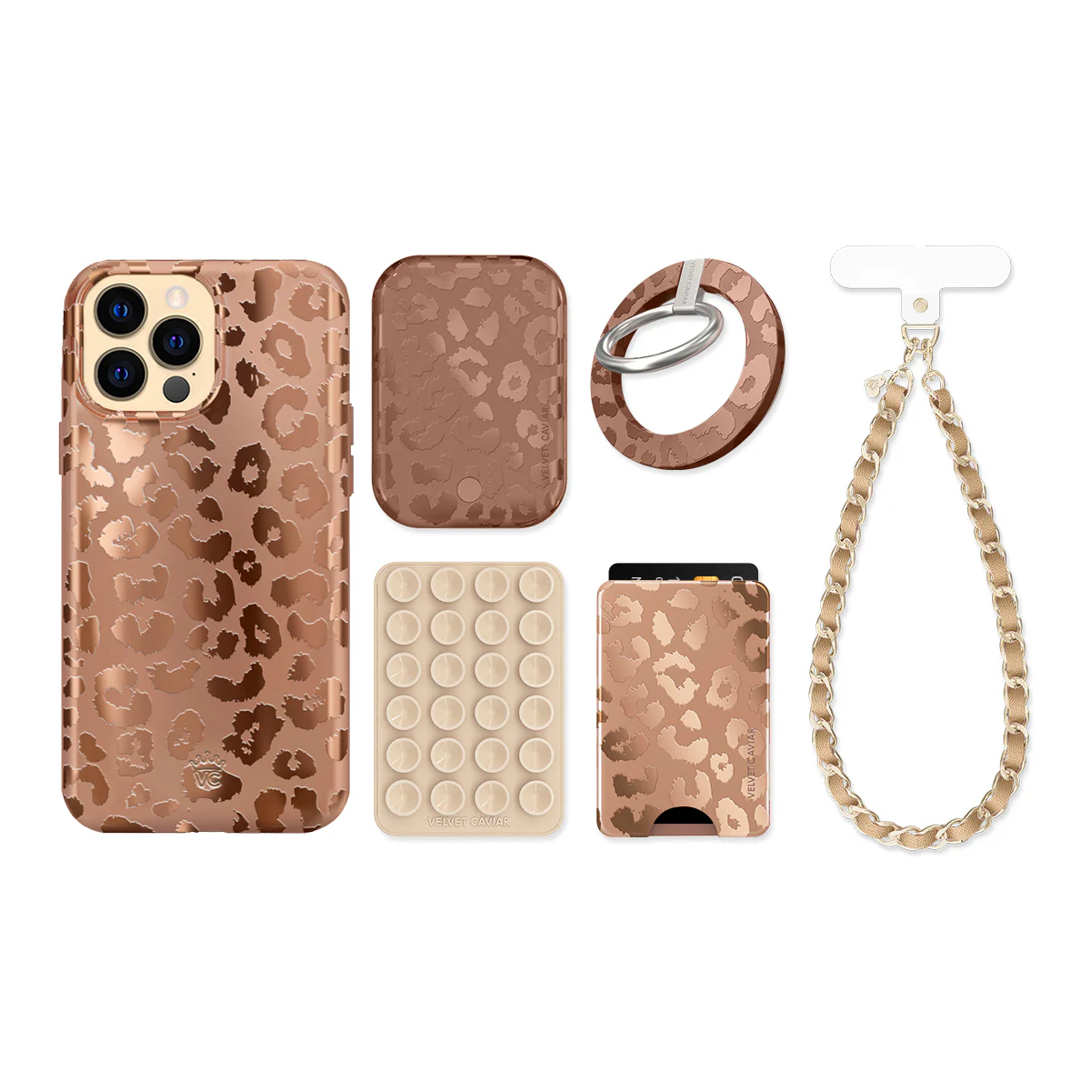 Bronze Chrome Leopard iPhone Bundle Set - Image 19