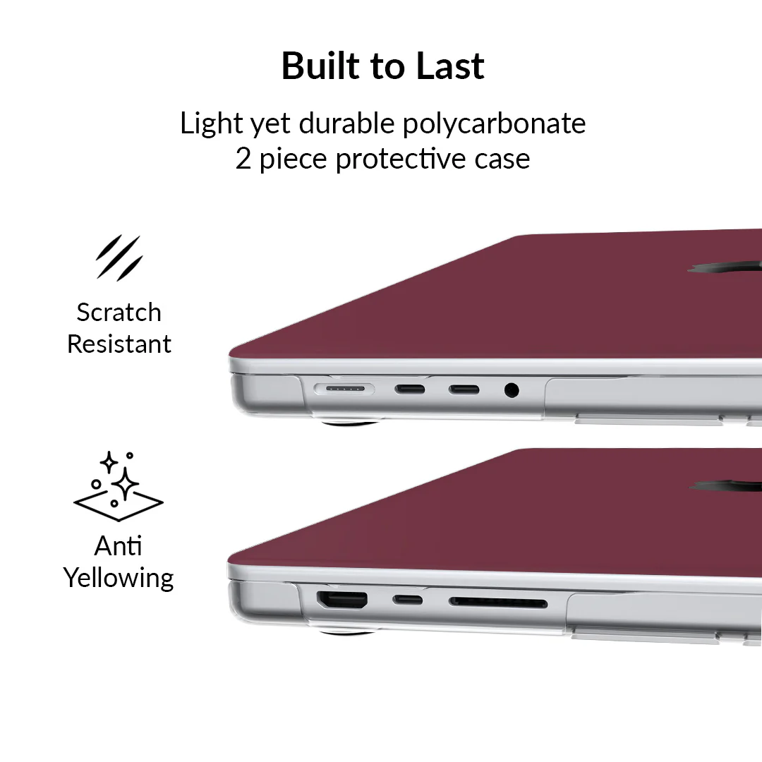 Burgundy 1990 MacBook Case - Image 22