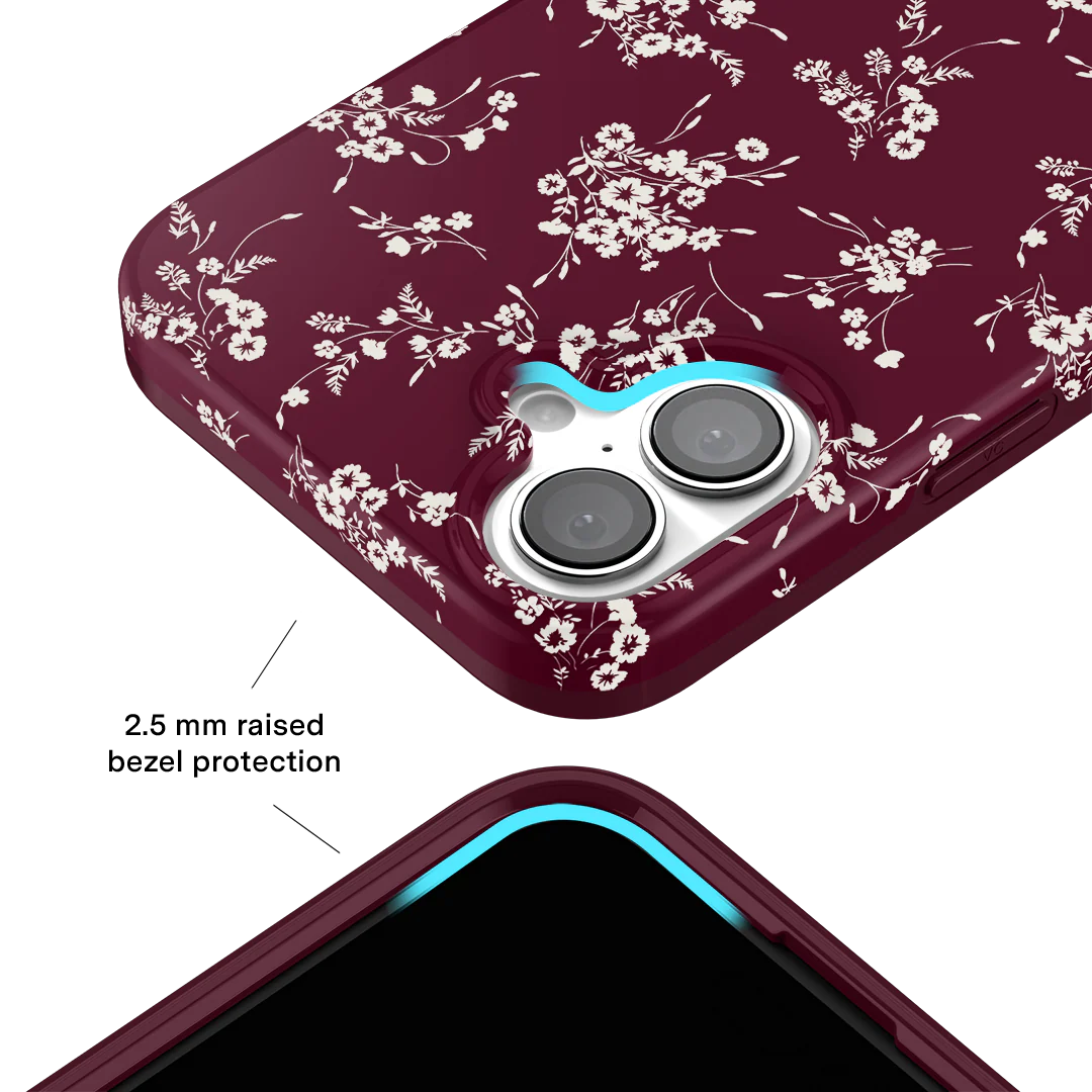 French Burgundy Floral iPhone Case - Image 15