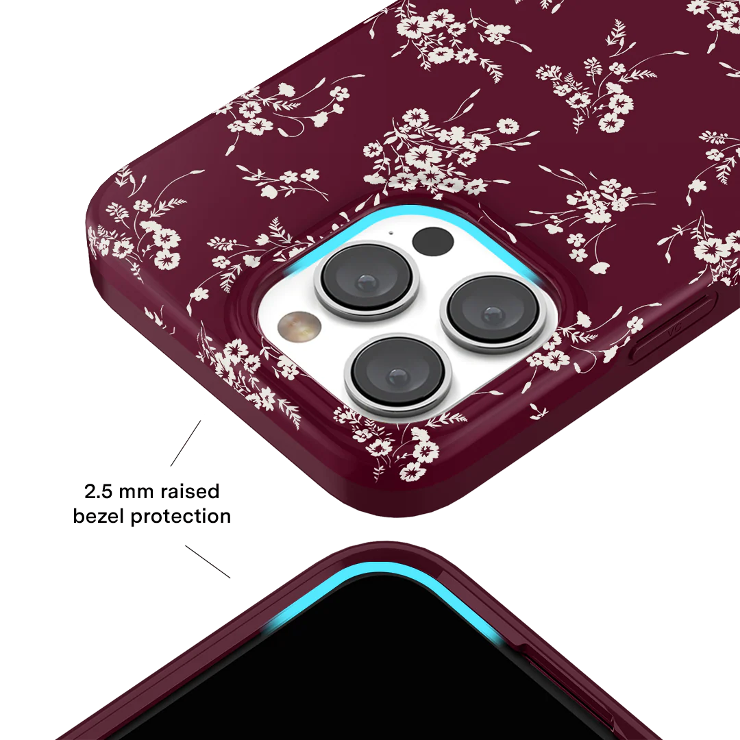 French Burgundy Floral iPhone Case - Image 33