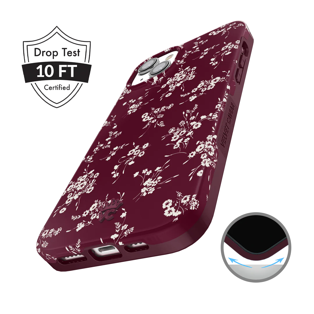 French Burgundy Floral iPhone Case - Image 47
