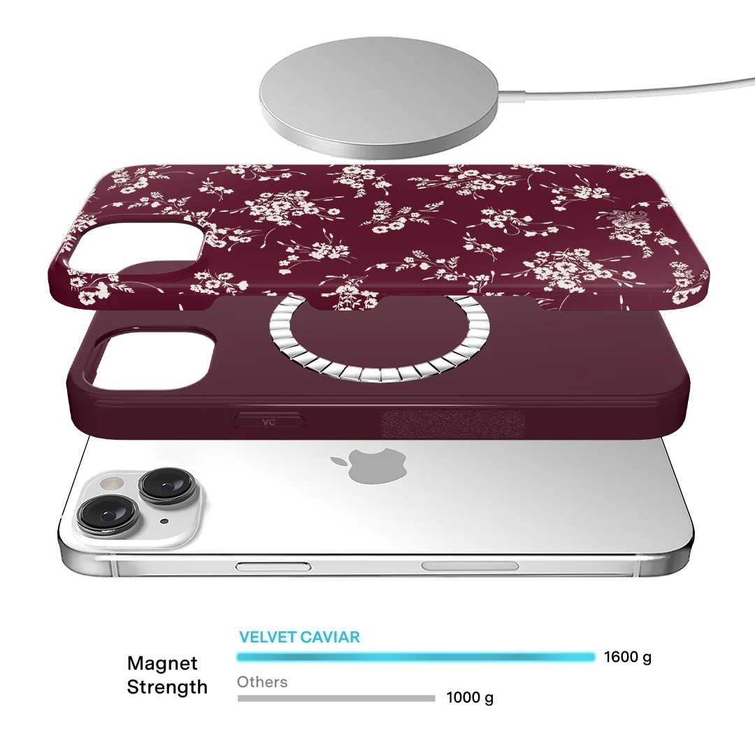 French Burgundy Floral iPhone Case - Image 64