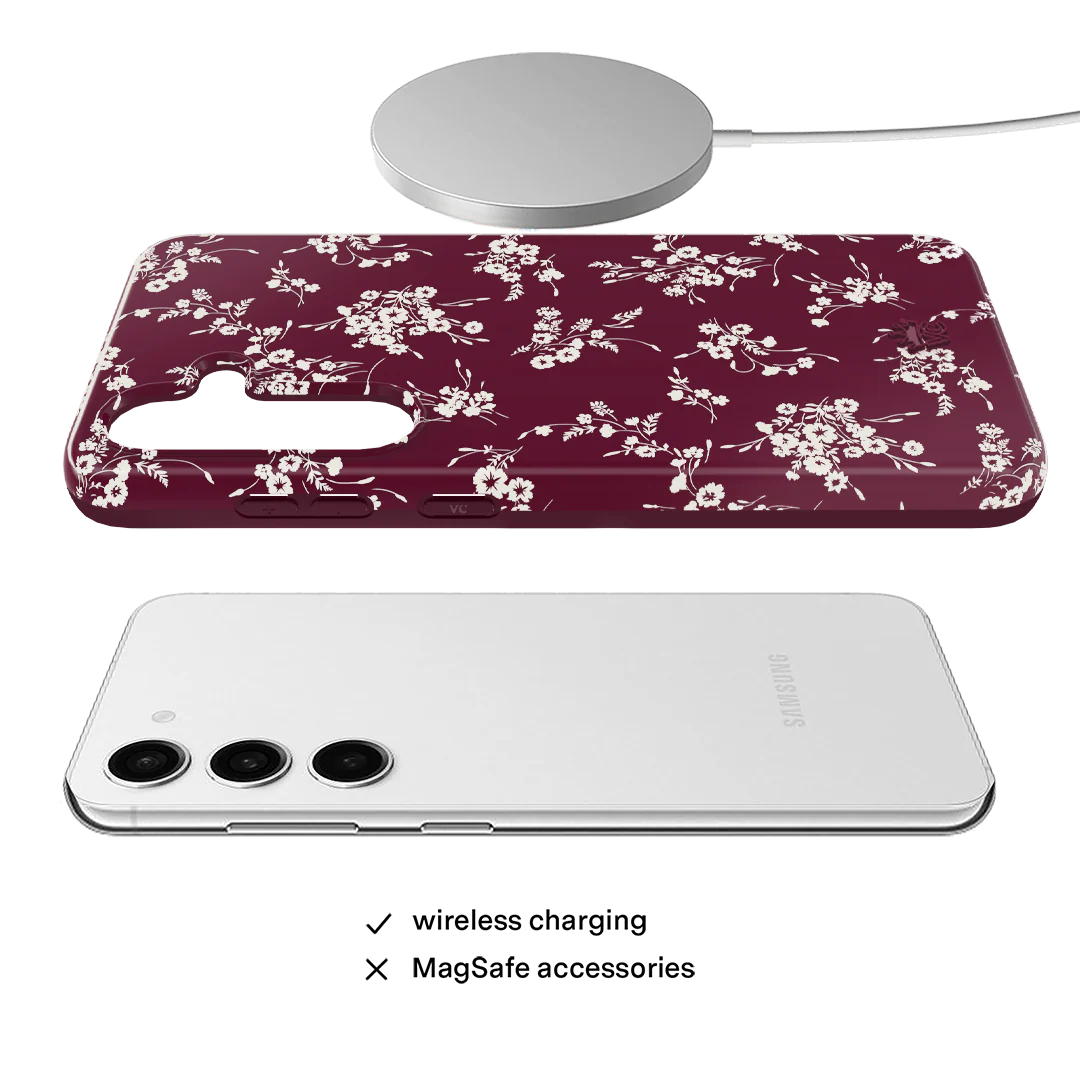 French Burgundy Floral Samsung Case - Image 10