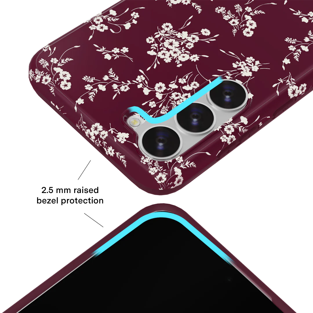 French Burgundy Floral Samsung Case - Image 27