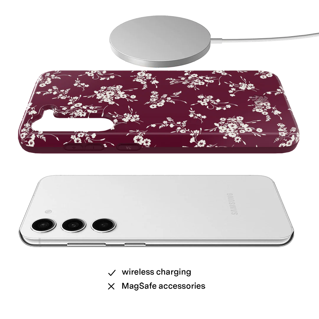 French Burgundy Floral Samsung Case - Image 29