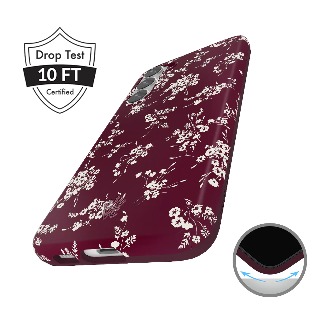 French Burgundy Floral Samsung Case - Image 30