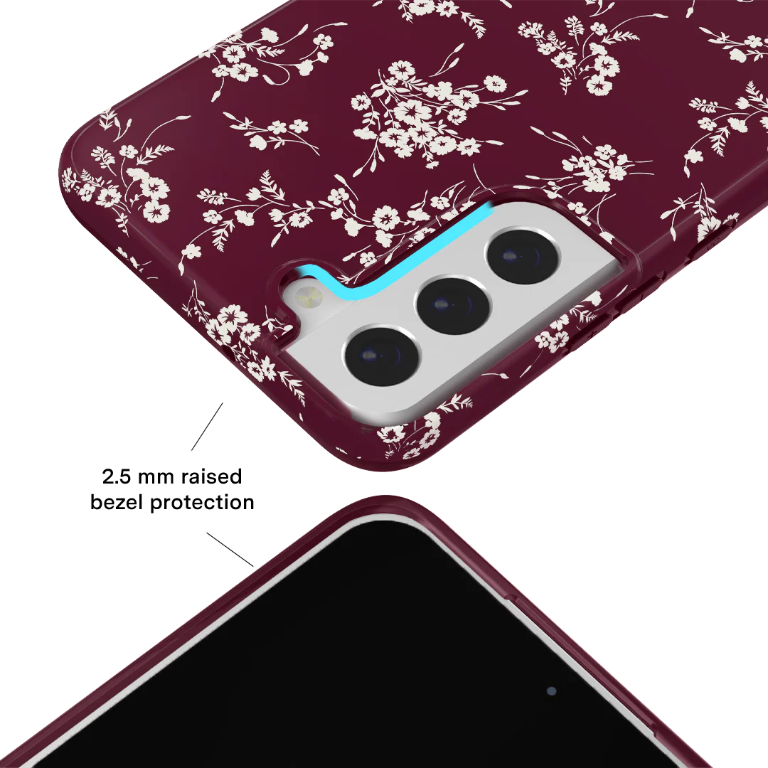 French Burgundy Floral Samsung Case - Image 40