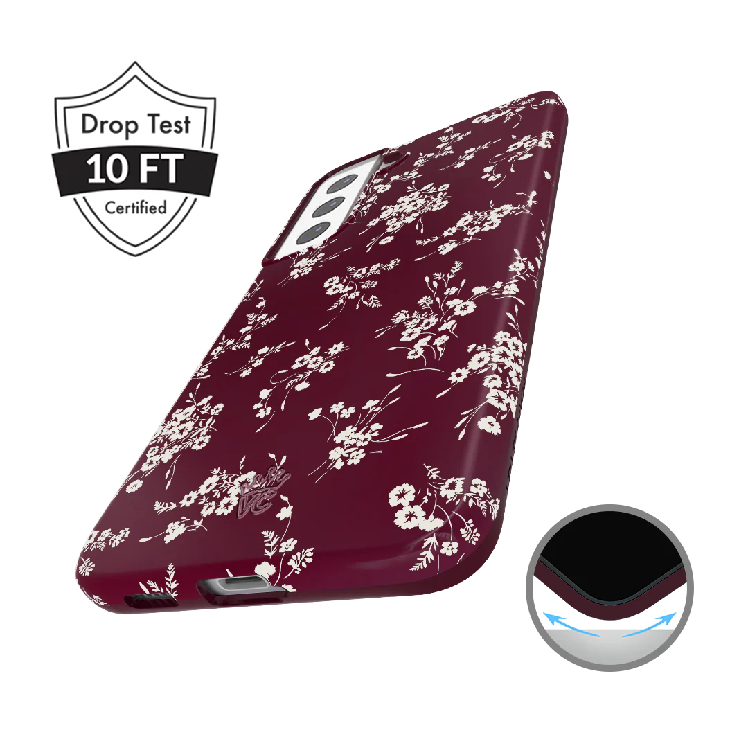 French Burgundy Floral Samsung Case - Image 42