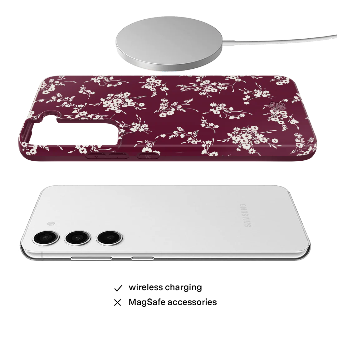 French Burgundy Floral Samsung Case - Image 47