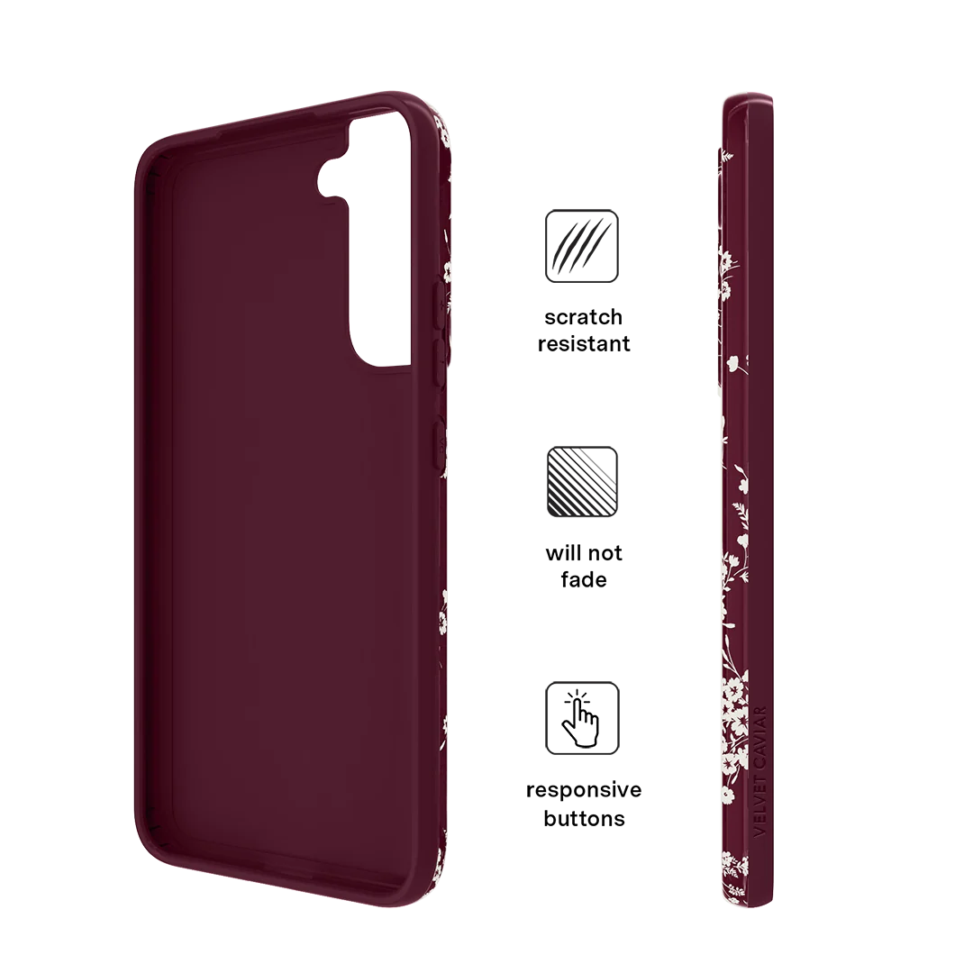 French Burgundy Floral Samsung Case - Image 49