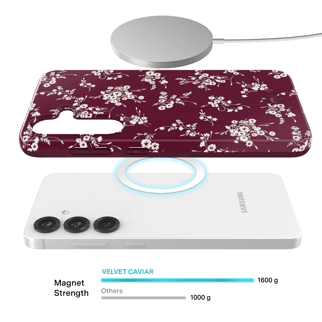 French Burgundy Floral Samsung Case - Image 63