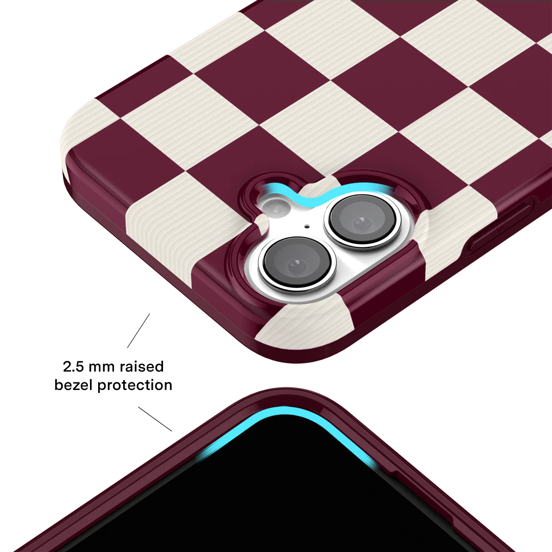 Burgundy Vibe Check iPhone Case - Image 15