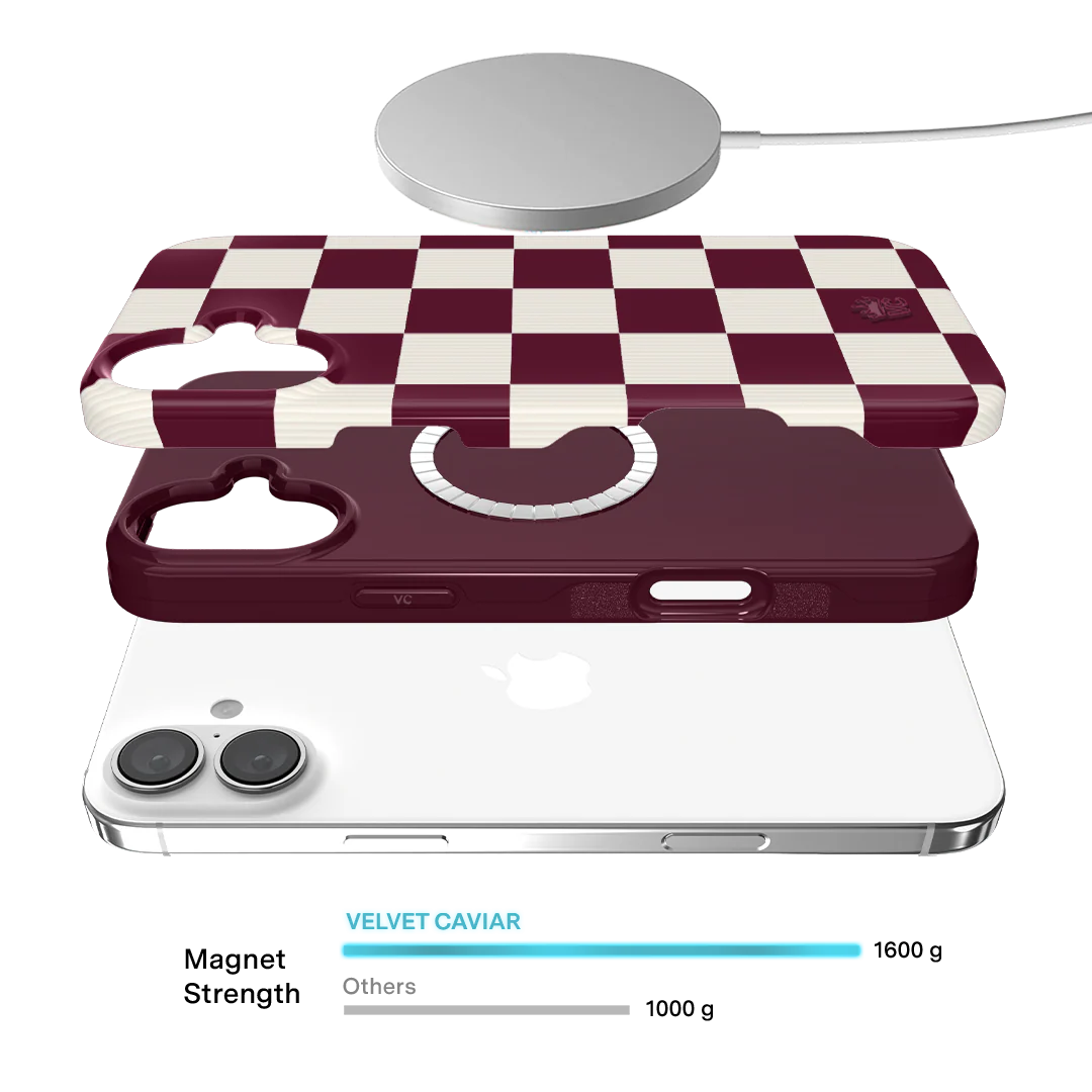 Burgundy Vibe Check iPhone Case - Image 22