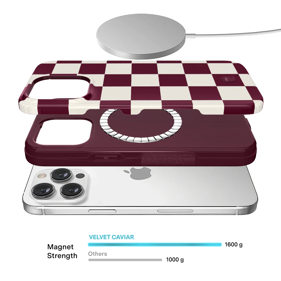 Burgundy Vibe Check iPhone Case - Image 28