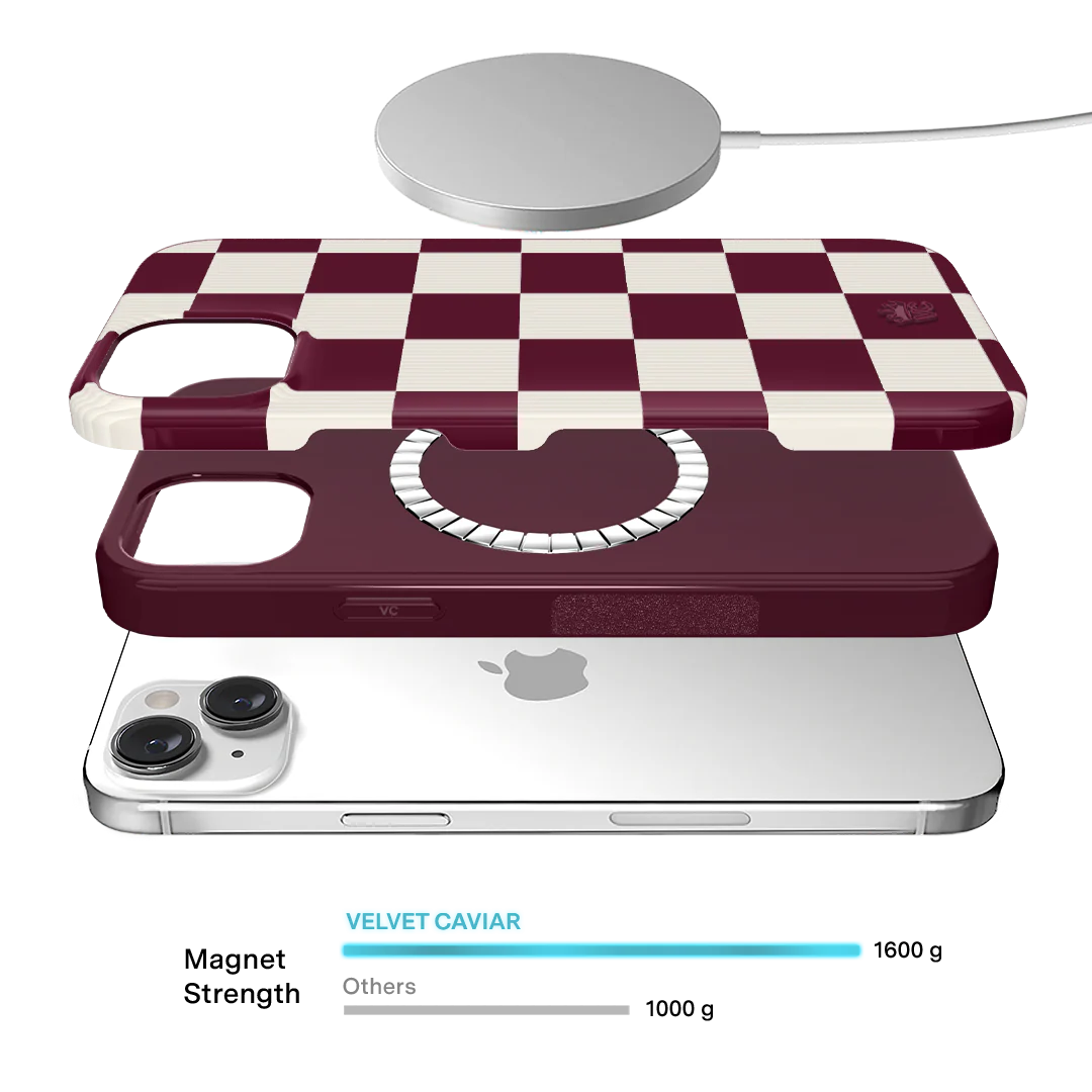 Burgundy Vibe Check iPhone Case - Image 40