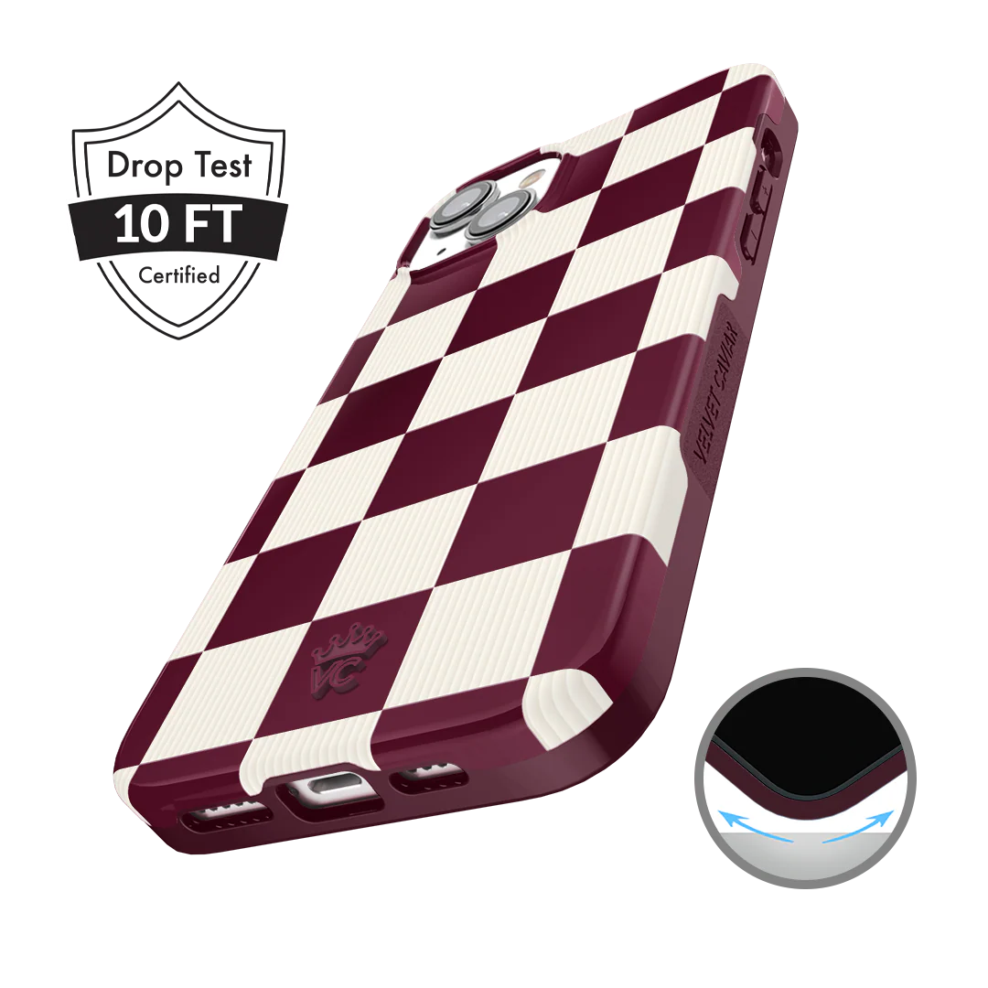 Burgundy Vibe Check iPhone Case - Image 41