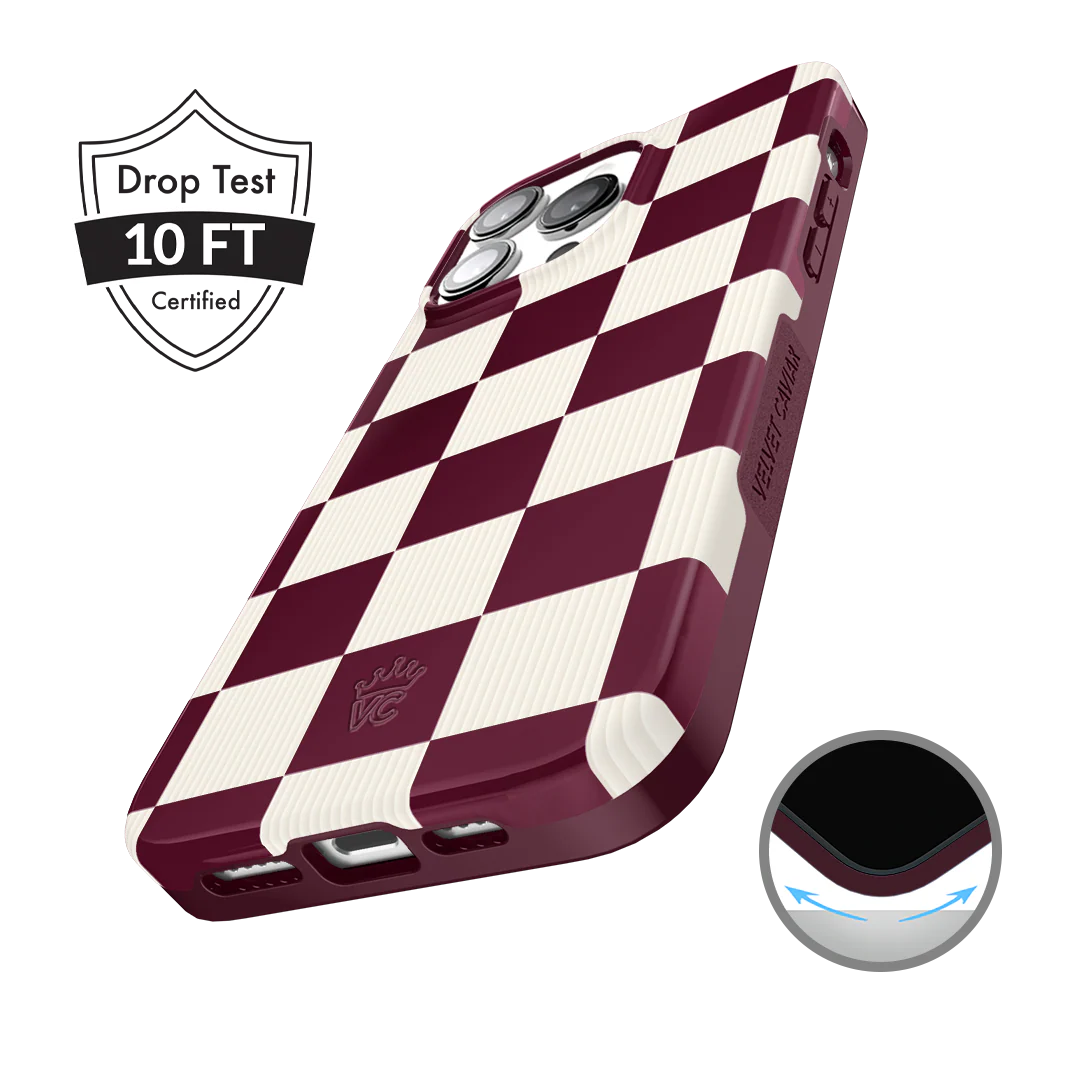 Burgundy Vibe Check iPhone Case - Image 53