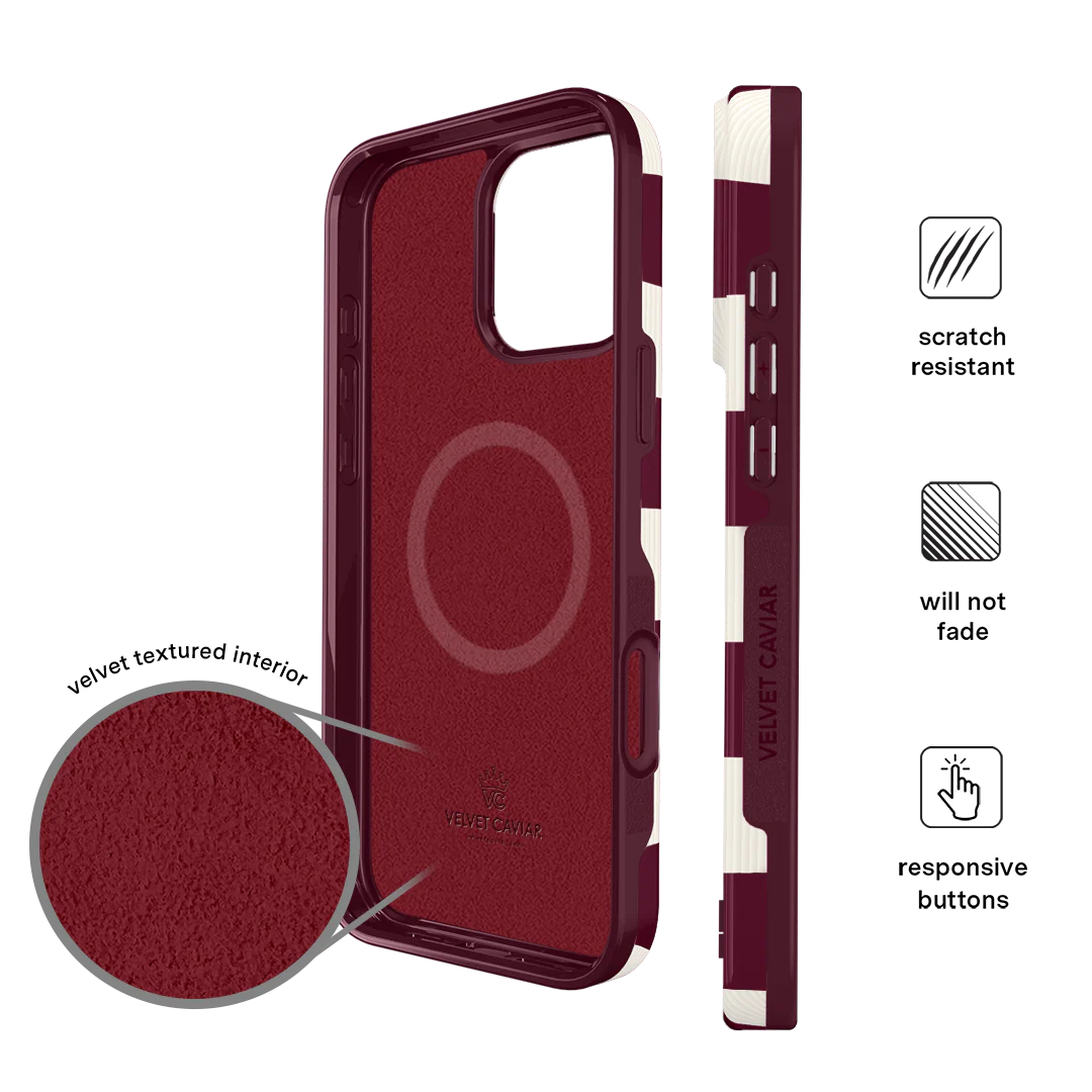 Burgundy Vibe Check iPhone Case - Image 6