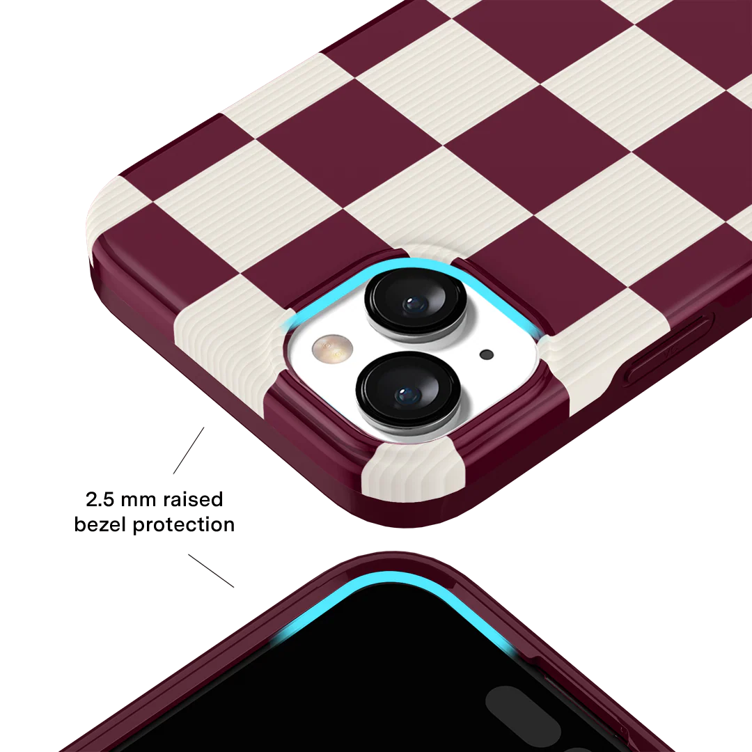 Burgundy Vibe Check iPhone Case - Image 69