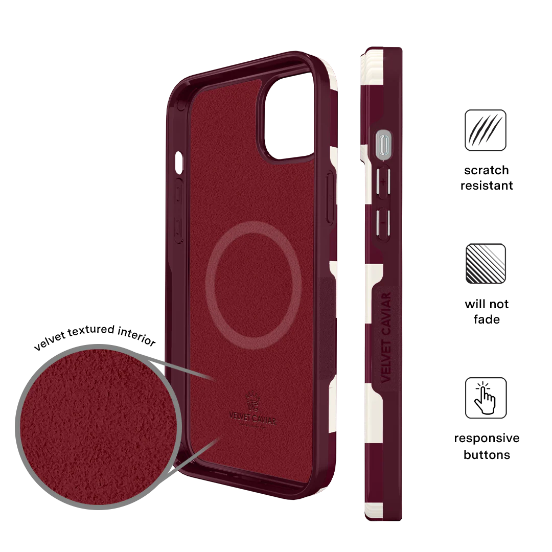 Burgundy Vibe Check iPhone Case - Image 72