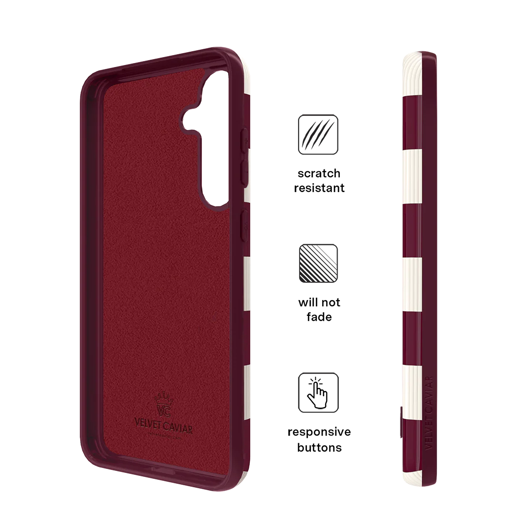 Burgundy Vibe Checker Samsung Case - Image 12