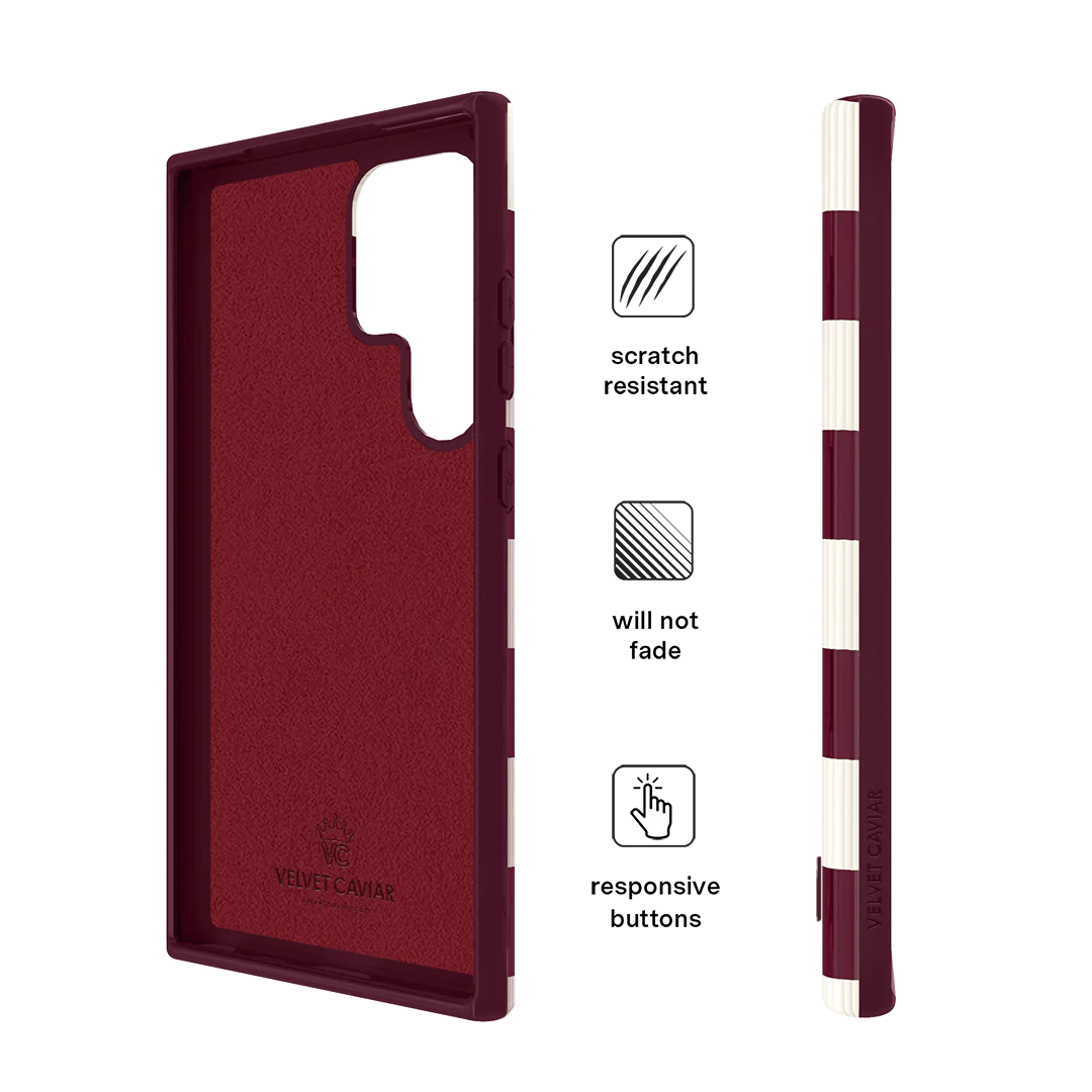 Burgundy Vibe Checker Samsung Case - Image 18