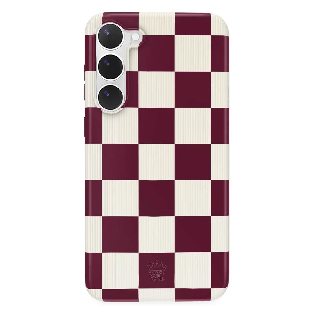 Burgundy Vibe Checker Samsung Case - Image 19