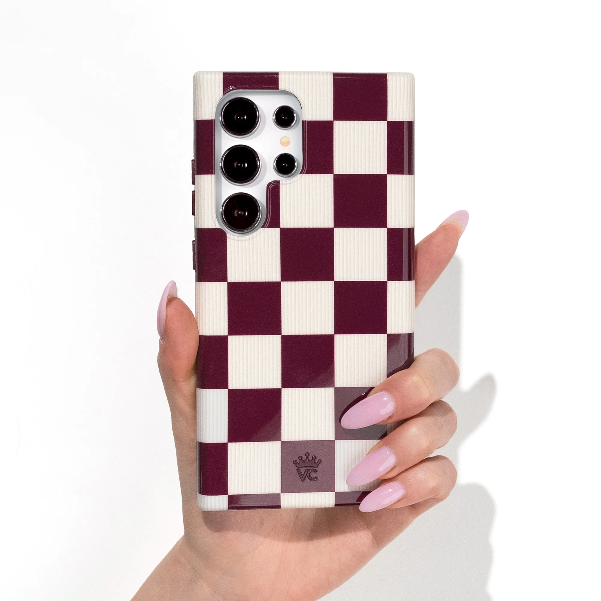 Burgundy Vibe Checker Samsung Case - Image 20