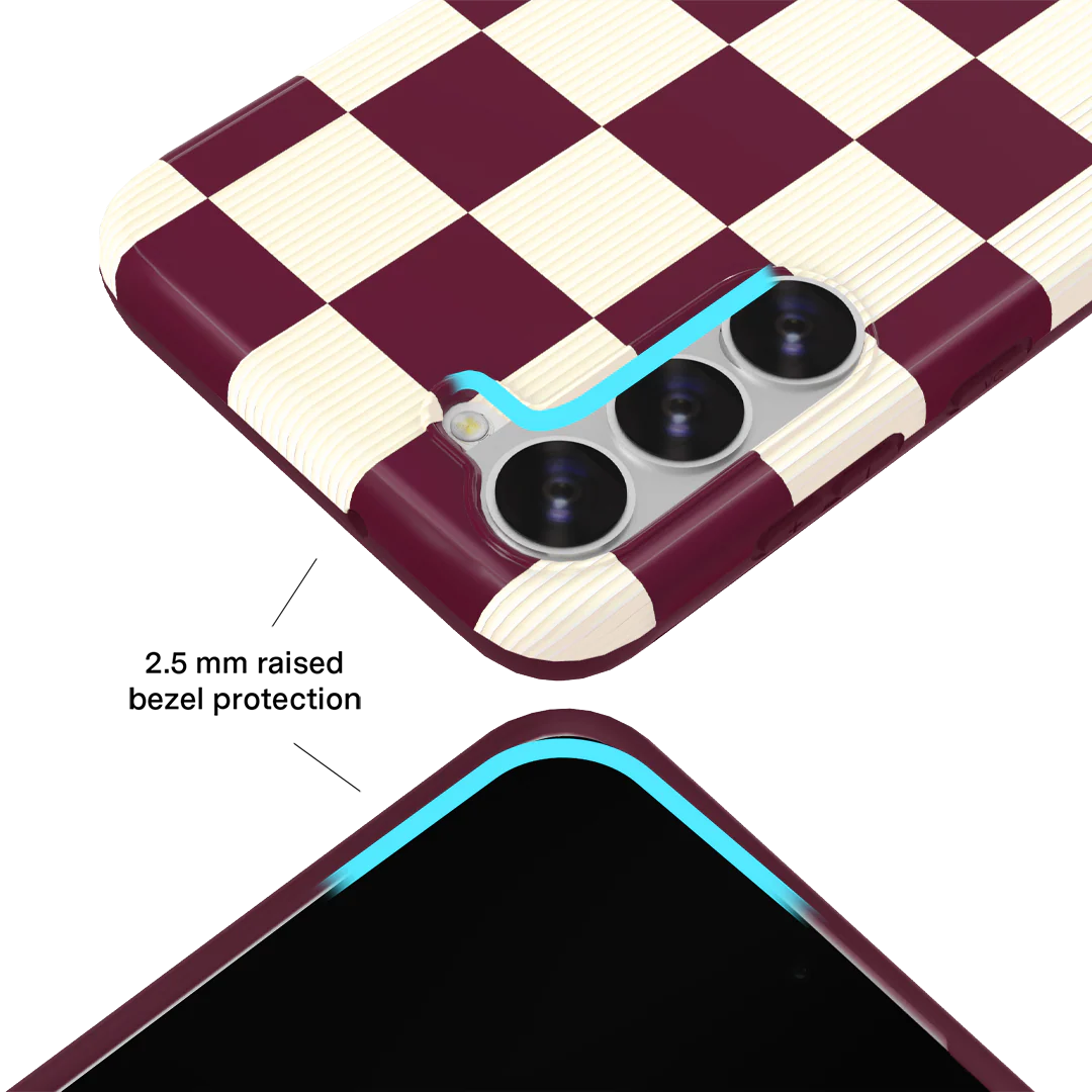Burgundy Vibe Checker Samsung Case - Image 21