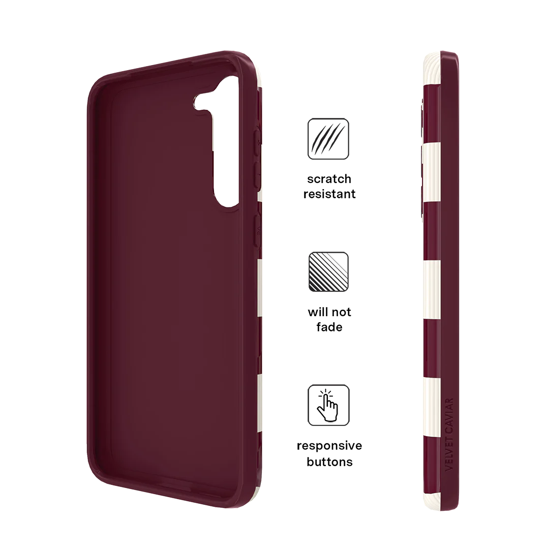 Burgundy Vibe Checker Samsung Case - Image 24