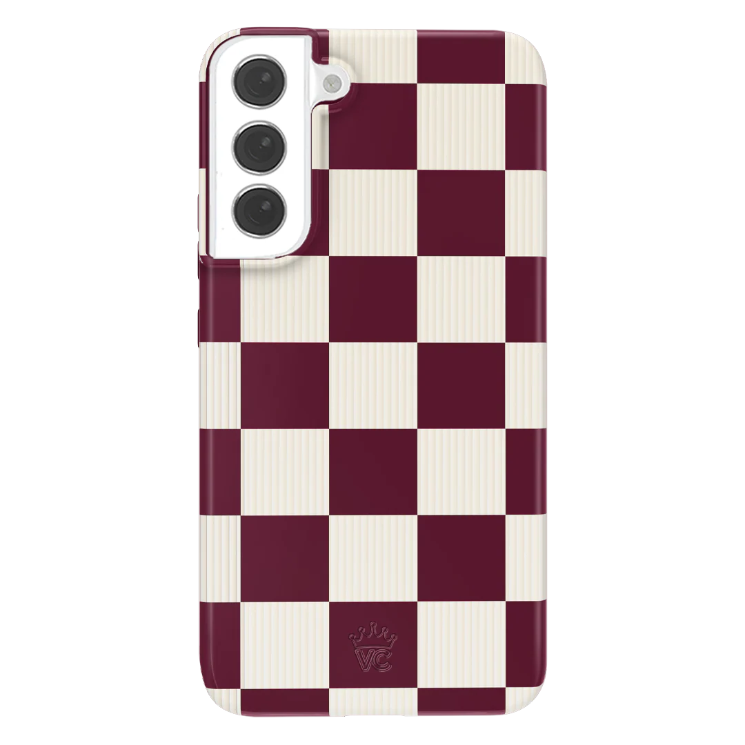 Burgundy Vibe Checker Samsung Case - Image 37