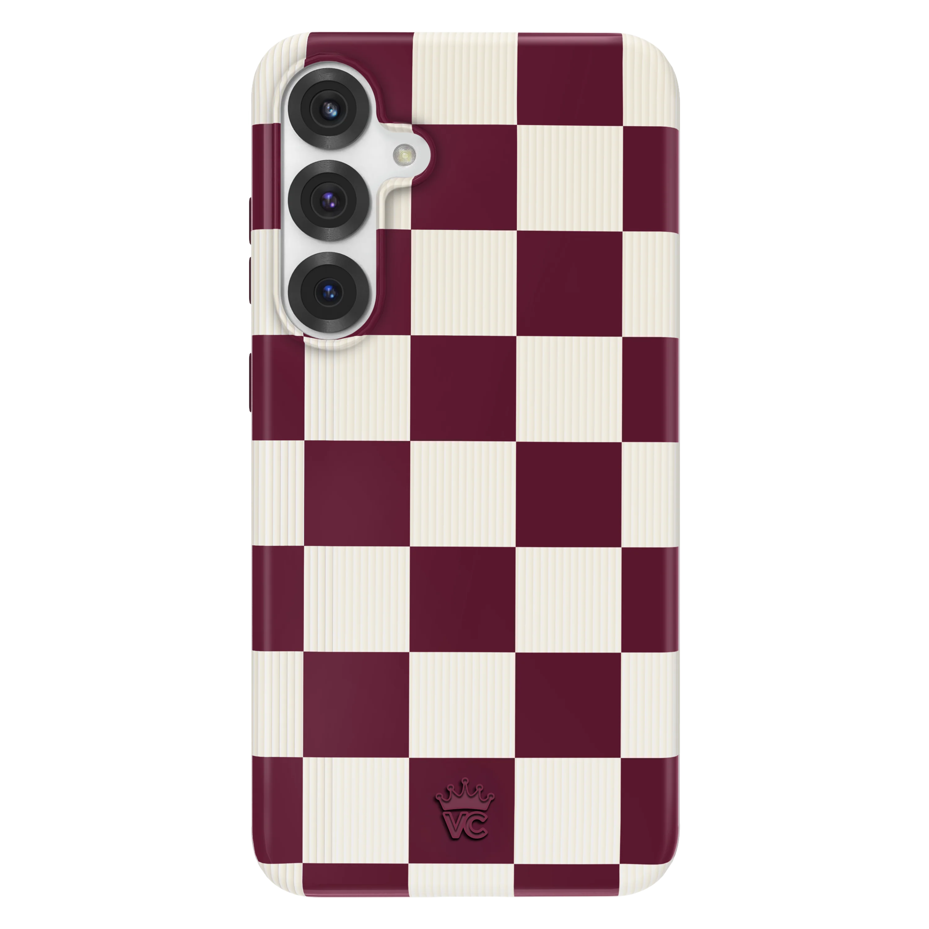 Burgundy Vibe Checker Samsung Case - Image 60