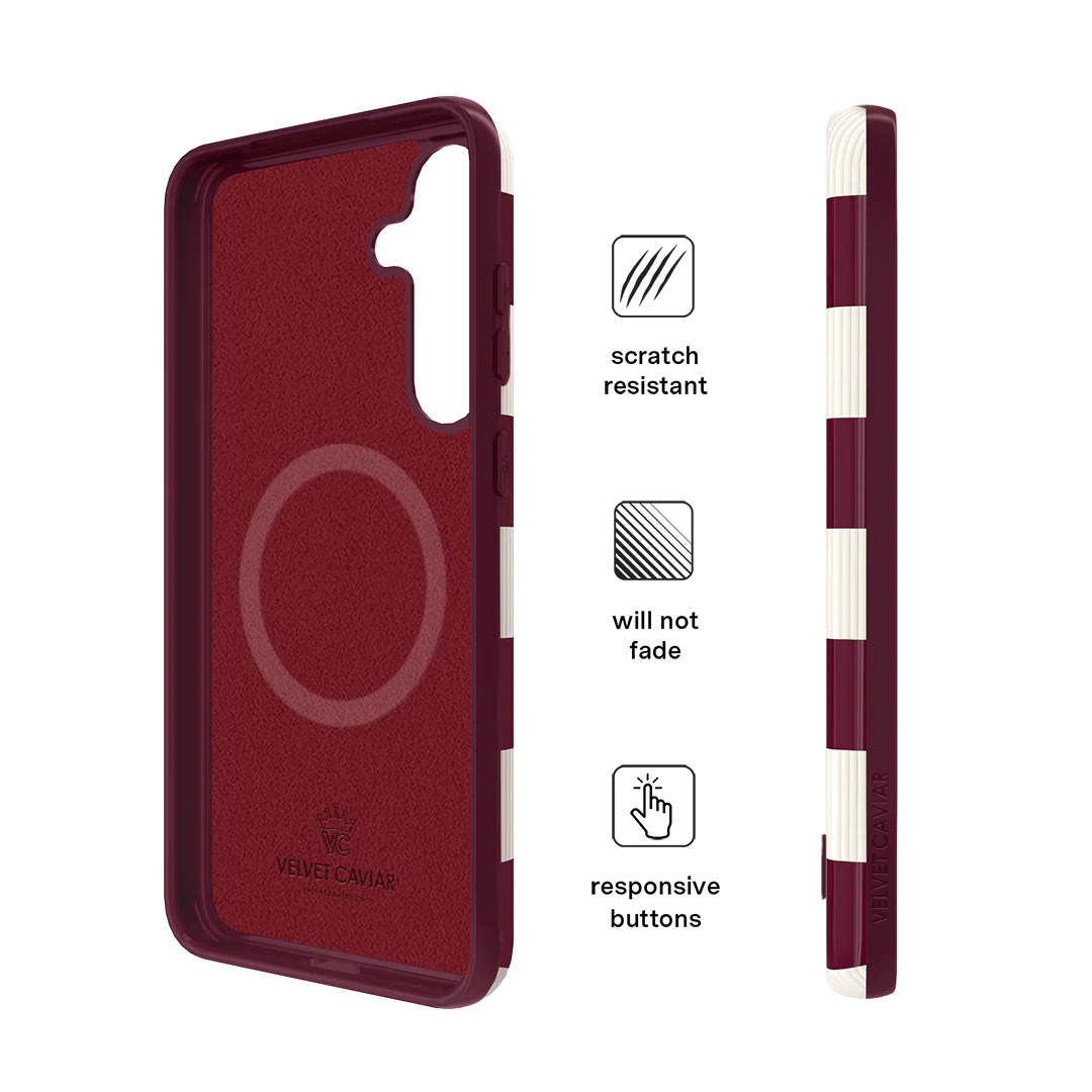 Burgundy Vibe Checker Samsung Case - Image 64
